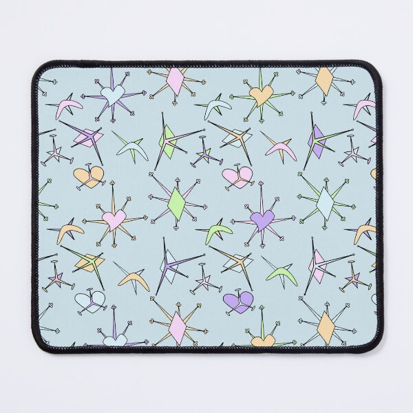 Item preview, hearts, diamonds, and stars, blue background designed and sold by mntimg.