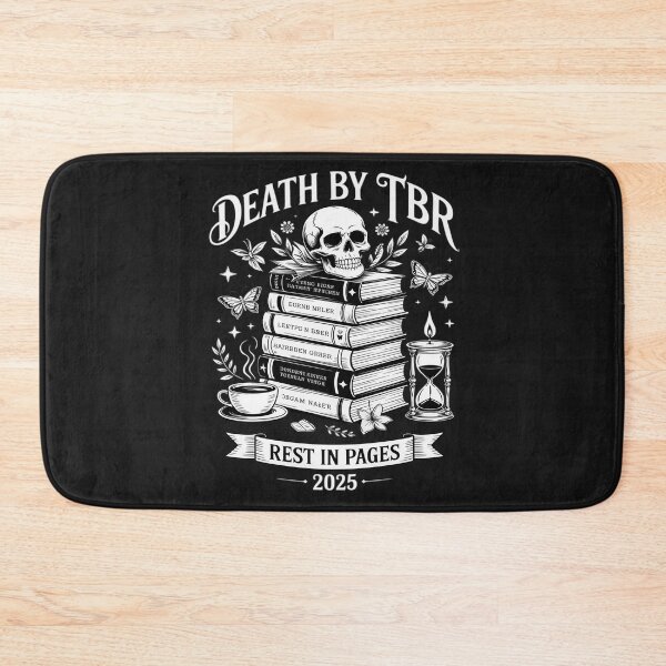 Item preview, Death by TBR Rest in Pages Funny Skull Bookish designed and sold by katherintration.