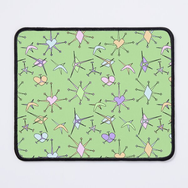 Item preview, hearts, diamonds, and stars, green background designed and sold by mntimg.