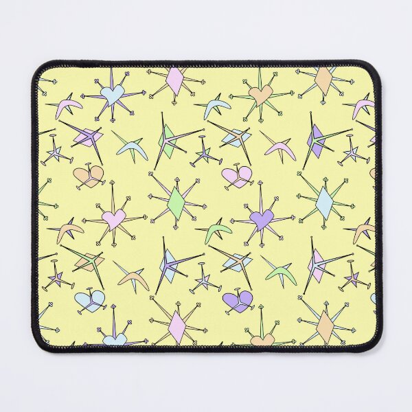 Item preview, hearts, diamonds, and stars, yellow background designed and sold by mntimg.