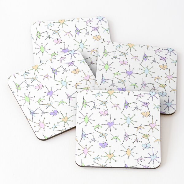 Item preview, hearts, diamonds, and stars, white background designed and sold by mntimg.