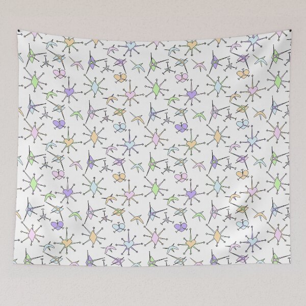 Item preview, hearts, diamonds, and stars, white background designed and sold by mntimg.