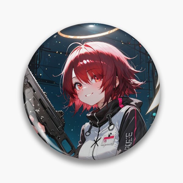 Item preview, Prelude Exusiai Gun Halo Night City Arknights Angel Fighter Anime Girl designed and sold by CarlosBender.