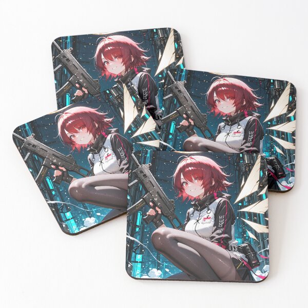 Item preview, Prelude Exusiai Gun Halo Night City Arknights Angel Fighter Anime Girl designed and sold by CarlosBender.
