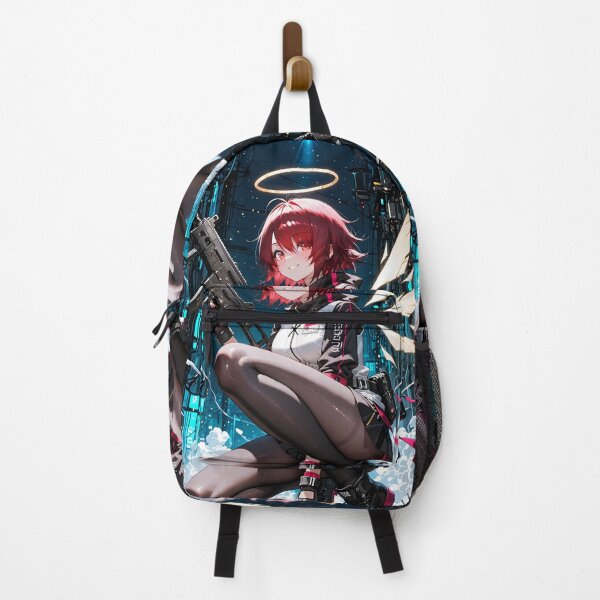 Item preview, Prelude Exusiai Gun Halo Night City Arknights Angel Fighter Anime Girl designed and sold by CarlosBender.