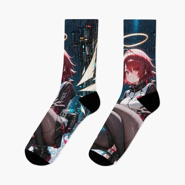 Item preview, Prelude Exusiai Gun Halo Night City Arknights Angel Fighter Anime Girl designed and sold by CarlosBender.