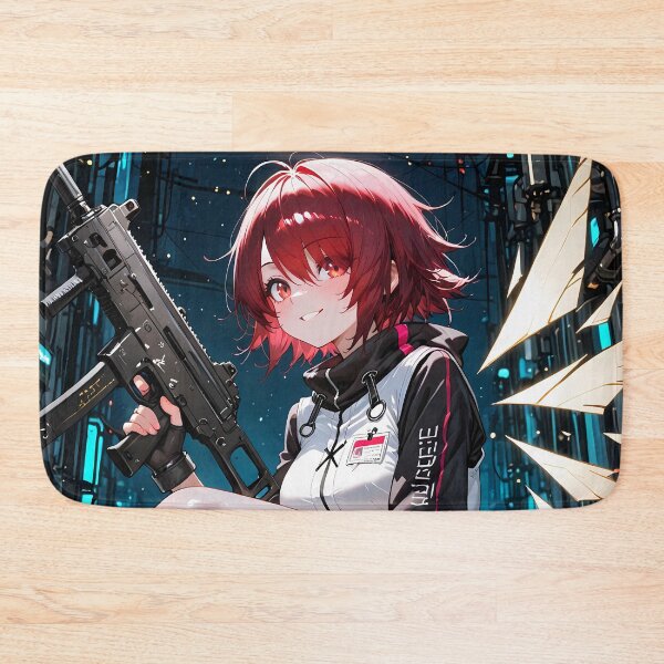 Item preview, Prelude Exusiai Gun Halo Night City Arknights Angel Fighter Anime Girl designed and sold by CarlosBender.
