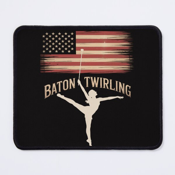 Item preview, Baton Twirling USA American Flag Gymnastic Sports Gift Idea designed and sold by teltvitossuilea.