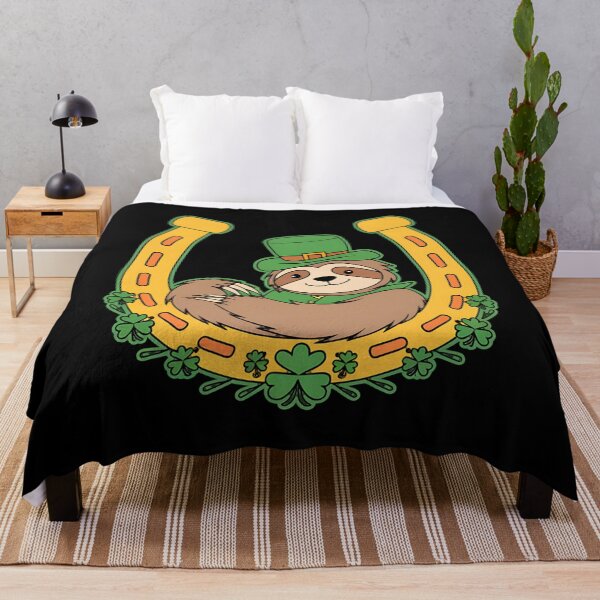 Item preview, Sloth Napping on Leprechaun Horseshoe St. Patrick's Day designed and sold by JonathalIngham.