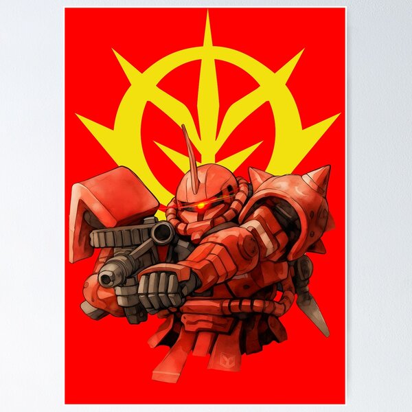 Item preview, zaku zeon GUNDAM RED COMET vector art designed and sold by sabartgunpla.