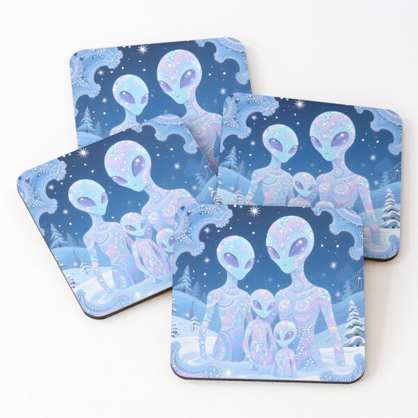Item preview, Aliens in a Snowy Landscape designed and sold by Roanemermaid.