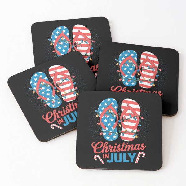 Item preview, American Flag Flip Flops Xmas Lights Christmas In July designed and sold by Moxizz.