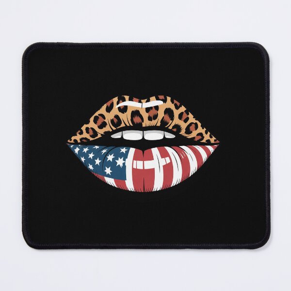 Item preview, American Flag Sexy Lips Leopard Patriotic USA 4th Of July designed and sold by Moxizz.