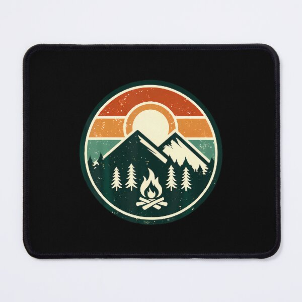Item preview, Retro Vintage Campfire Camping Camper Outdoor Camp designed and sold by reeneregen.