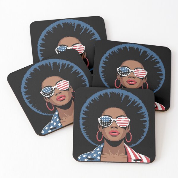 Item preview, Black African American Women US Flag Patriotic 4th Of July designed and sold by Moxizz.