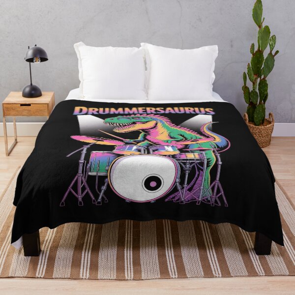 Item preview, Dinosaur T-Rex Drummer Band Drumming Drums designed and sold by LegendsArt75.