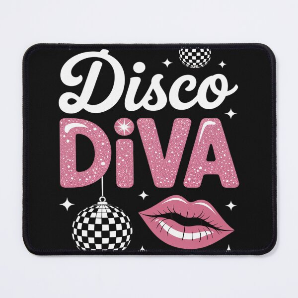 Item preview, Disco Diva Ladies Disco Gold Ball Silver Red Lips designed and sold by LegendsArt75.