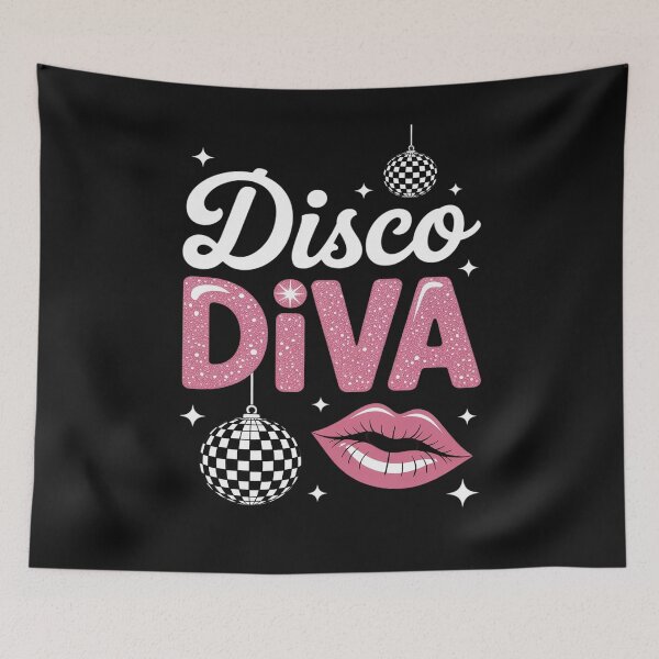 Item preview, Disco Diva Ladies Disco Gold Ball Silver Red Lips designed and sold by LegendsArt75.