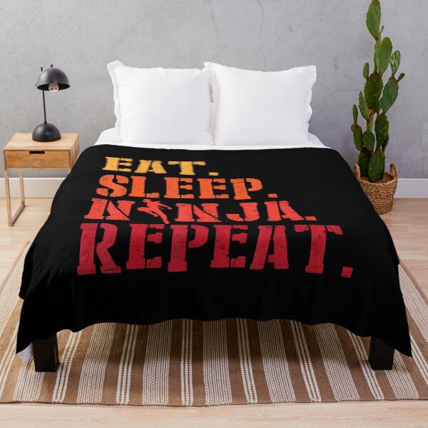 Item preview, Eat Sleep Ninja Repeat Shadow Warrior Ninja Fighter designed and sold by reeneregen.