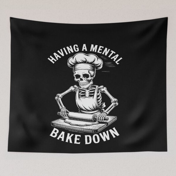 Item preview, Having A Mental Bake Down Funny Skeleton Baker Baking Lover designed and sold by genkihikki.