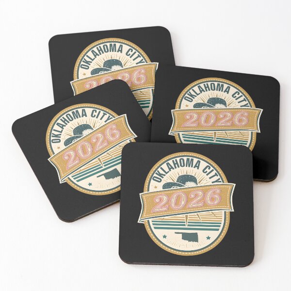 Item preview, Oklahoma City 2026 Retro Travel Badge Design - Vintage Western Hat and Oklahoma State Outline designed and sold by FestivityFinds.