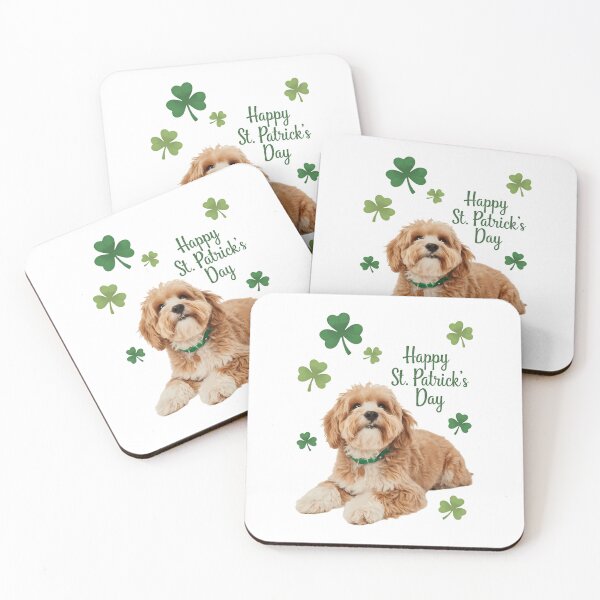 Item preview, Happy St Patrick's Day Cavachon Dog Lover Gift designed and sold by JonathalIngham.