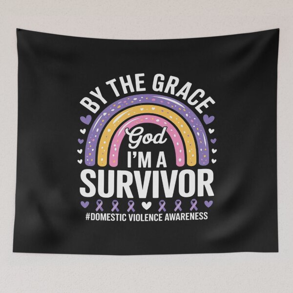 Item preview, Domestic Violence Awareness I'm A Survivor Ribbon designed and sold by LegendsArt75.