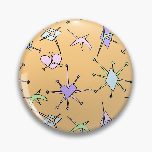 Item preview, hearts, diamonds, and stars, orange background designed and sold by mntimg.