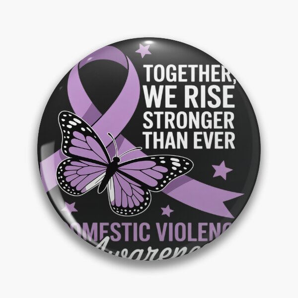 Item preview, Domestic Violence Awareness Together We Rise Purple Ribbon designed and sold by LegendsArt75.