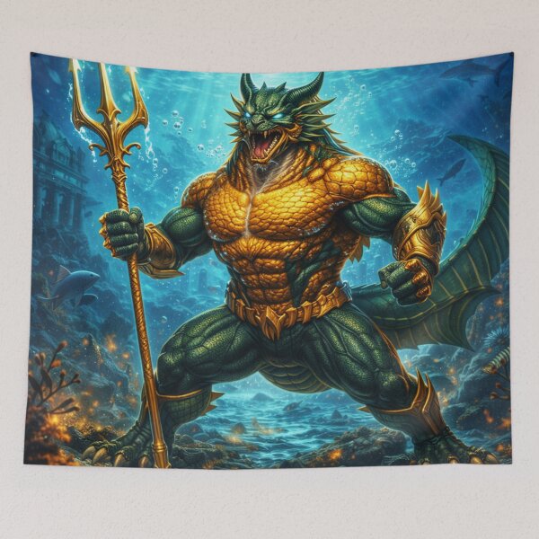 Item preview, Tidebound Ocean Sentinel Dragon – Superhero Dragon Heroes Art designed and sold by EpicDragons-.