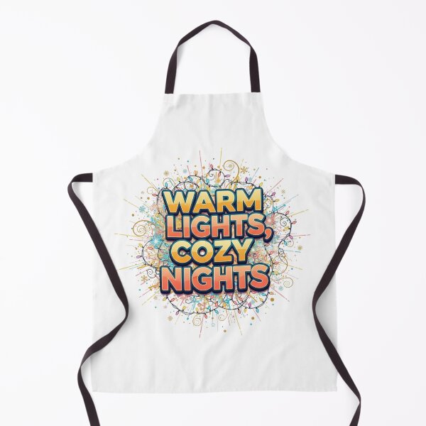Item preview, Warm Lights Cozy Nights-Cozy Winter Quote Typography Artwork designed and sold by Aarvya Fashion Club ( A.F.C ).