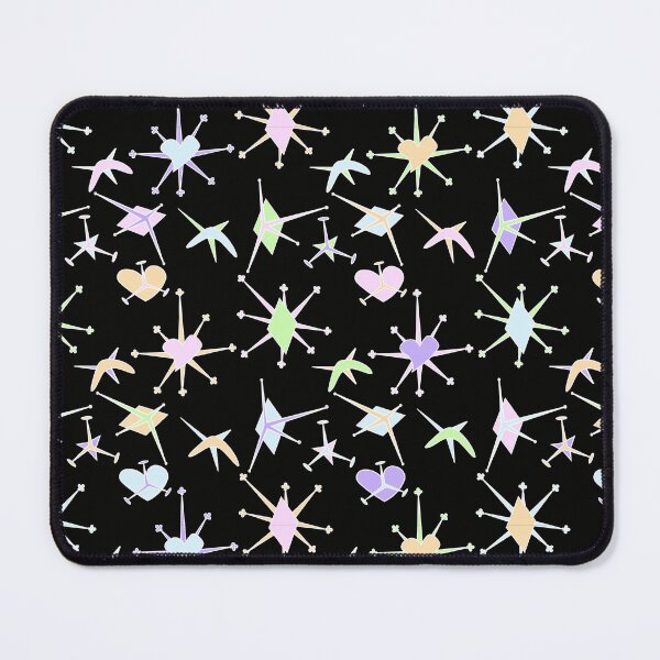 Item preview, hearts, diamonds, and stars, black background designed and sold by mntimg.