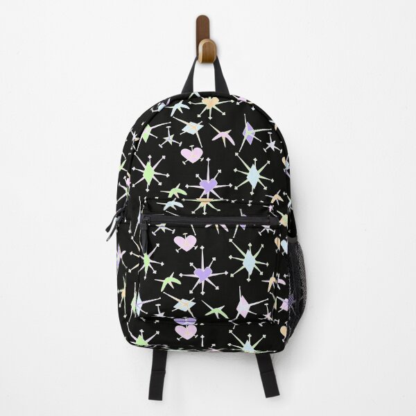 Item preview, hearts, diamonds, and stars, black background designed and sold by mntimg.