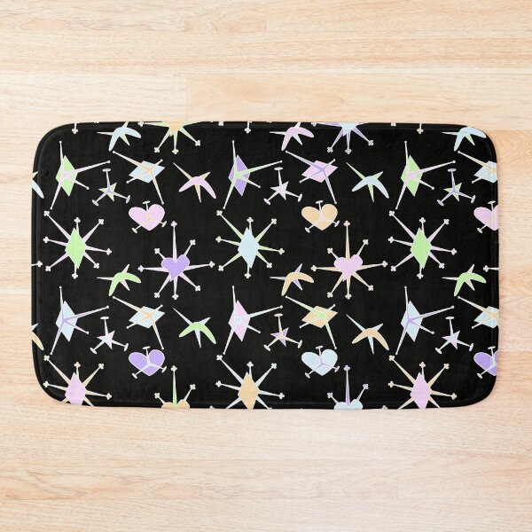 Item preview, hearts, diamonds, and stars, black background designed and sold by mntimg.