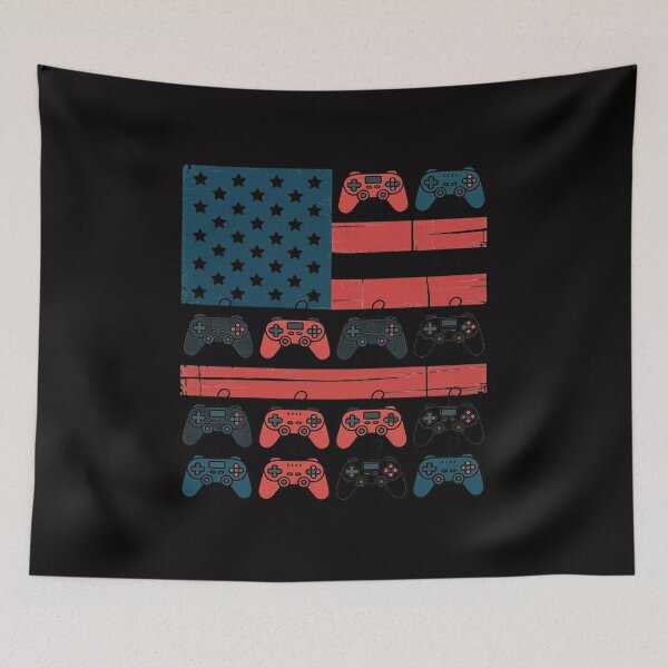 Item preview, American Flag Gamer July 4th Video Games USA Patriotic Pride designed and sold by tlallimicrichi.
