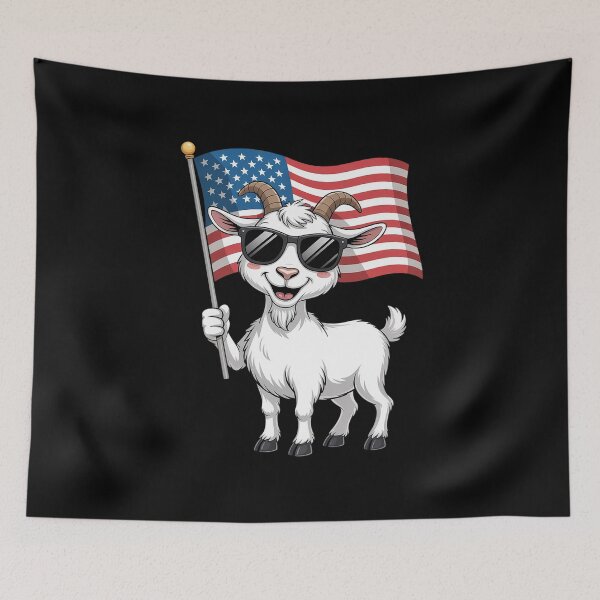 Item preview,  USA Flag Men Women Kids Goat Lovers 4th of July designed and sold by Moxizz.