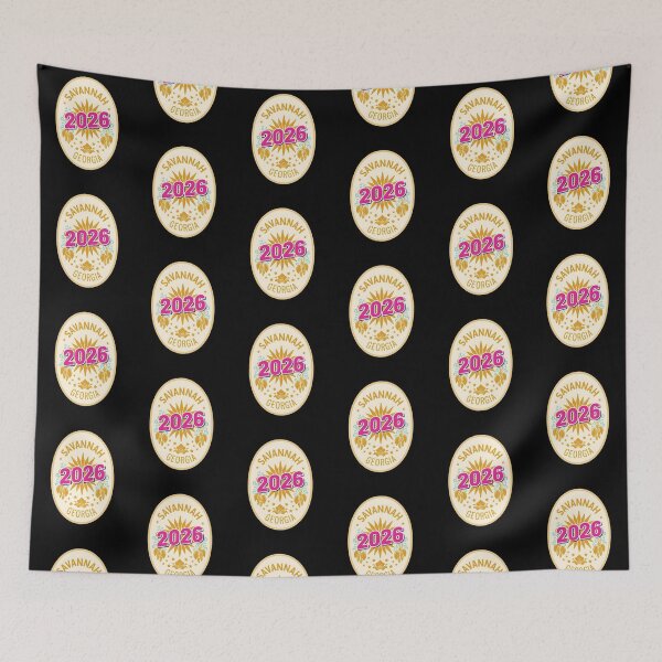 Item preview, Retro Savannah Georgia 2026 Travel Badge Design - Vintage Style Sticker designed and sold by FestivityFinds.