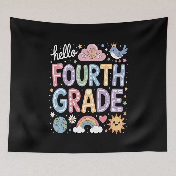 Item preview, Hello Fourth 4th Grade Back To School Teacher designed and sold by ProudForFunny.