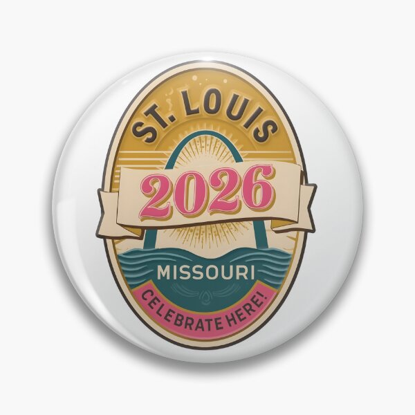 Item preview, Retro St. Louis Missouri 2026 Travel Badge - Vintage Style Sticker designed and sold by FestivityFinds.
