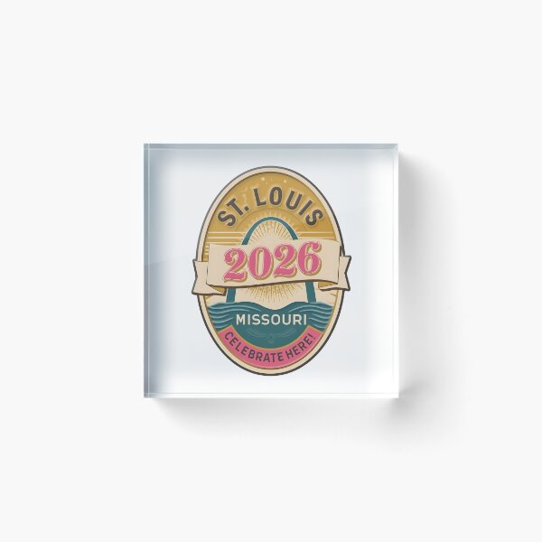 Item preview, Retro St. Louis Missouri 2026 Travel Badge - Vintage Style Sticker designed and sold by FestivityFinds.