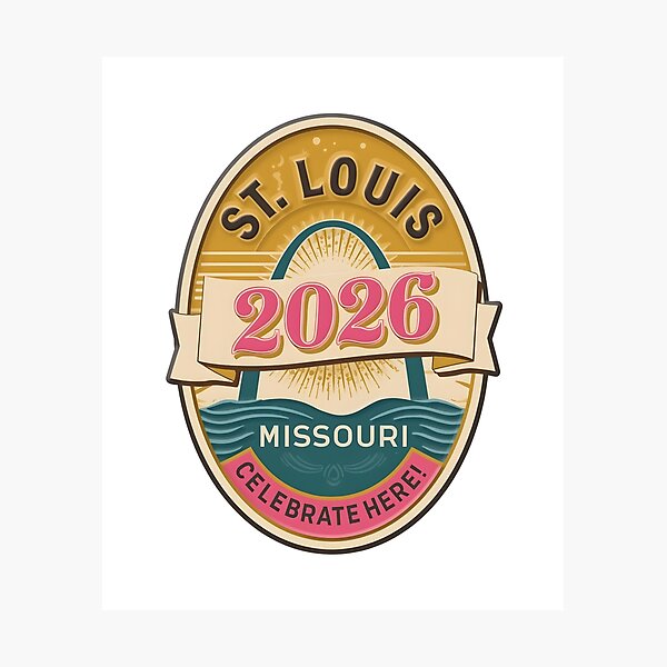 Artikelvorschau, Retro-Reiseabzeichen St. Louis, Missouri 2026 – Aufkleber im Vintage-Stil entworfen und verkauft von FestivityFinds.