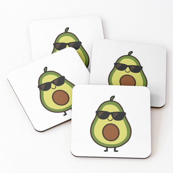Item preview, Cool Kawaii Avocado with Sunglasses – Cute Fruit Character designed and sold by SunCraftStudio.
