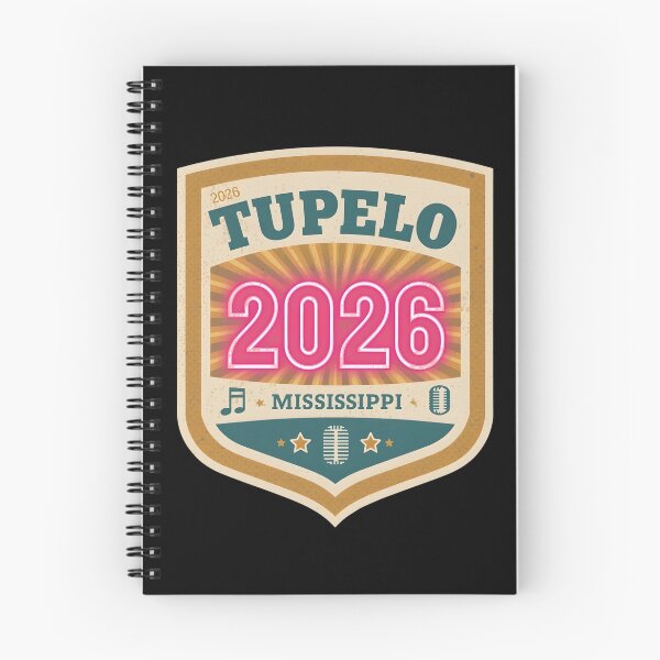 Item preview, Tupelo 2026 Retro Travel Badge Design - Vintage Mississippi Music and Neon Lights designed and sold by FestivityFinds.