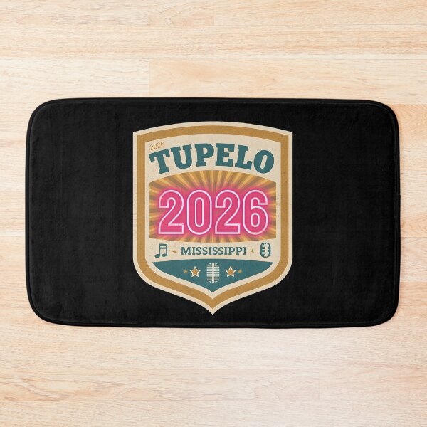 Item preview, Tupelo 2026 Retro Travel Badge Design - Vintage Mississippi Music and Neon Lights designed and sold by FestivityFinds.