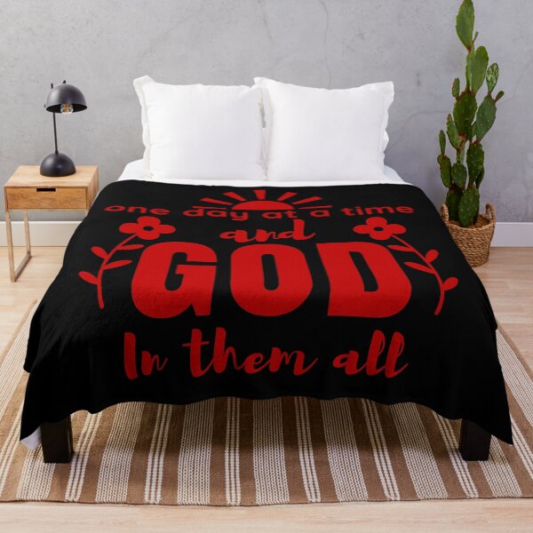 Item preview, One Day at a Time and God in Them All - Red Design designed and sold by MoriaStore.