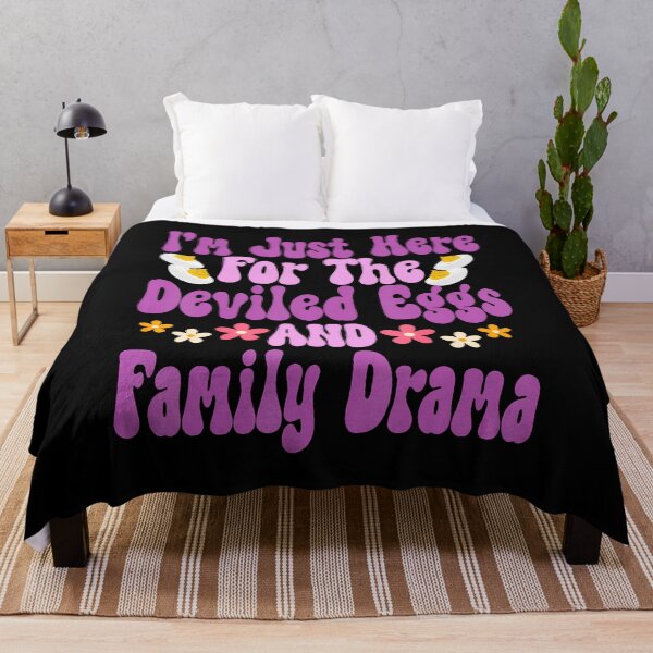 Item preview, I'M Just Here For The Deviled Eggs Family Drama Fun Groovy designed and sold by markettathorn.