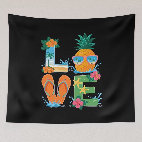 Item preview, Love Summer Shirt With Pineapple And Flip Flop Beach Life designed and sold by Moxizz.