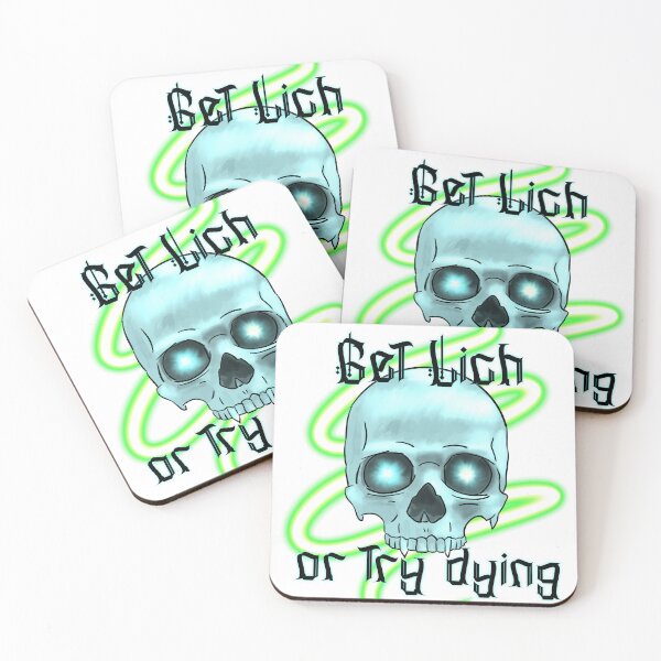 Item preview, Get Lich or Try Dying designed and sold by Lady Emlyn Art.