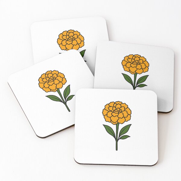 Item preview, Marigold Flower Illustration designed and sold by SunCraftStudio.
