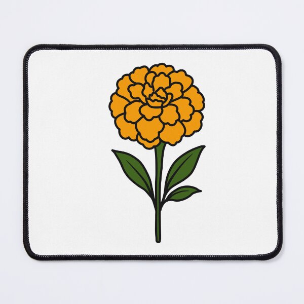 Item preview, Marigold Flower Illustration designed and sold by SunCraftStudio.